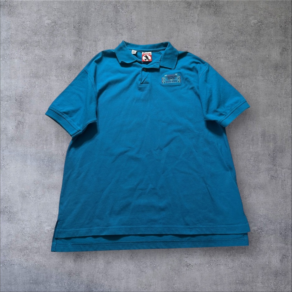 Vtg Disney Caribbean Resort Polo Shirt Men’s XL Blue